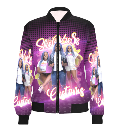 Custom Print Bomber Jacket for Women